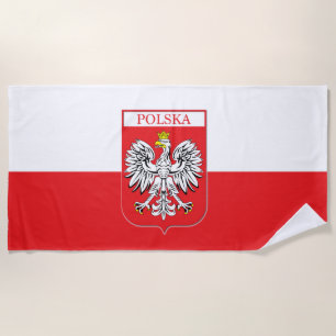 Poland's Flag Beach Towel