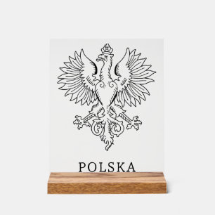 Poland's White Eagle Contemporary State Emblem  Acrylic Sign
