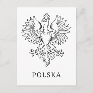 Poland's White Eagle Contemporary State Emblem Announcement Postcard