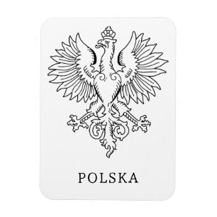 Poland's White Eagle Contemporary State Emblem  Magnet