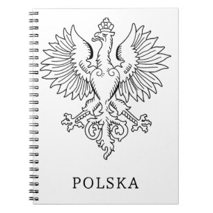 Poland's White Eagle Contemporary State Emblem Notebook