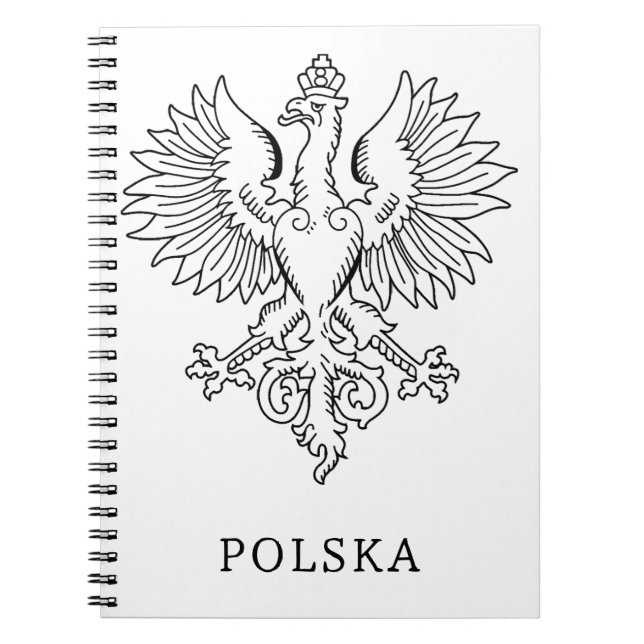 Poland's White Eagle Contemporary State Emblem  Notebook (Front)
