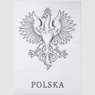 Poland's White Eagle Contemporary State Emblem Tissue Paper