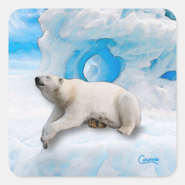 Polar Bear 1 - Envelope Stickers (Front)