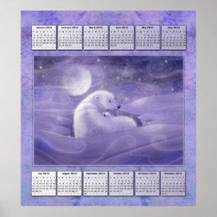 Polar Bear 2012 Year Calendar Poster