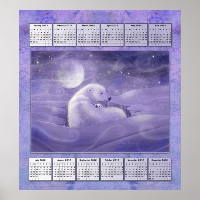 Polar Bear 2012 Year Calendar Poster (Front)