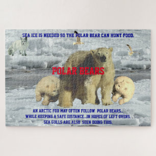 Polar Bear  20" x 30", 1014 piece Jigsaw Puzzle