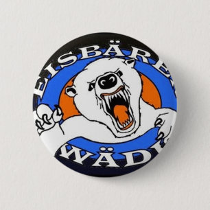polar bear 6 cm round badge