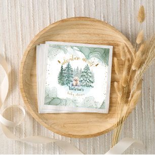 Polar Bear Adventure Awaits Baby Shower  Napkin