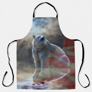 Polar Bear American Flag Apron