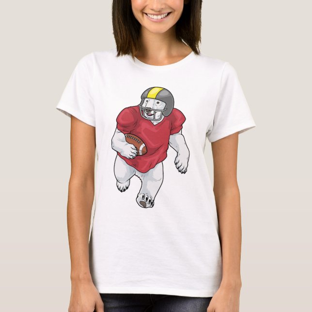 Polar bear American Football Sports T-Shirt (Front)