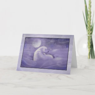 Polar Bear and Cub Christmas Card