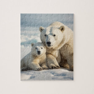 Polar Bear and Cub Jigsaw Puzzle