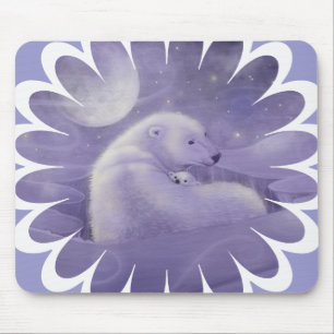 Polar Bear and Cub Mouse Pad