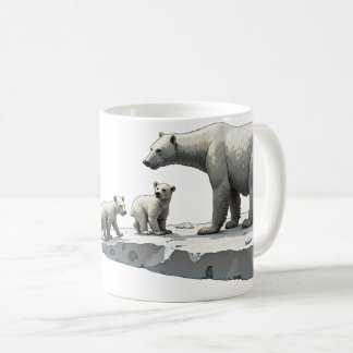 Polar Bear and Cubs Coffee Mug
