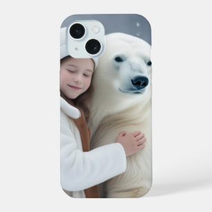 Polar Bear and Girl iPhone 15 Case