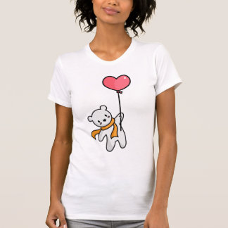 Polar Bear And Heart Balloon T-shirt