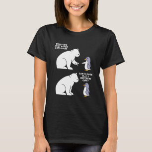 Polar Bear And Penguin Rock Paper Scissors T-Shirt