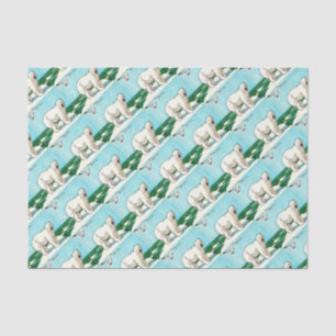 polar bear and seagulls print tissue paper