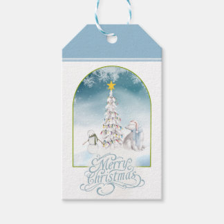 Polar Bear and Snowman Christmas Gift Tag