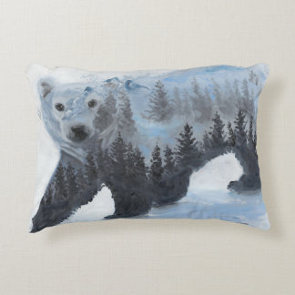 Polar Bear and the Forest Decorative Cushion