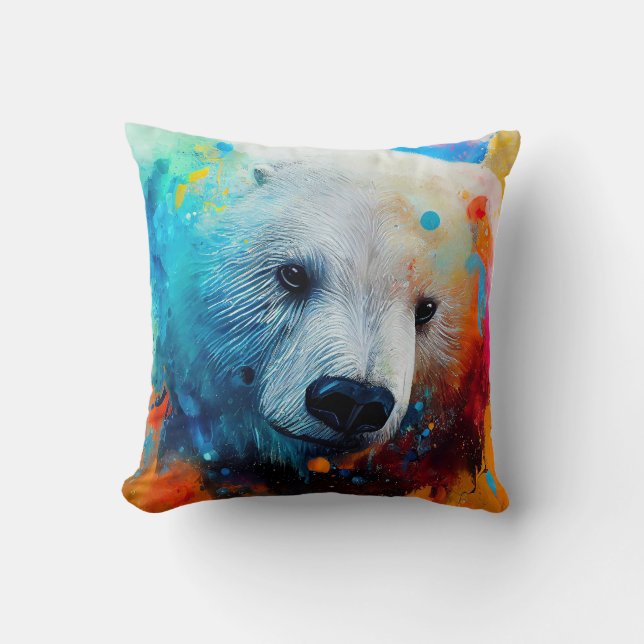 Polar Bear  Animal Discovery Adventure Nature  Cushion (Front)