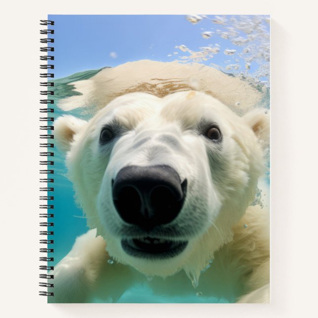 Polar Bear Animal Fun Nature Playing Notebook (Front)