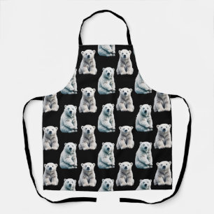 Polar Bear Animal Pattern Design Apron