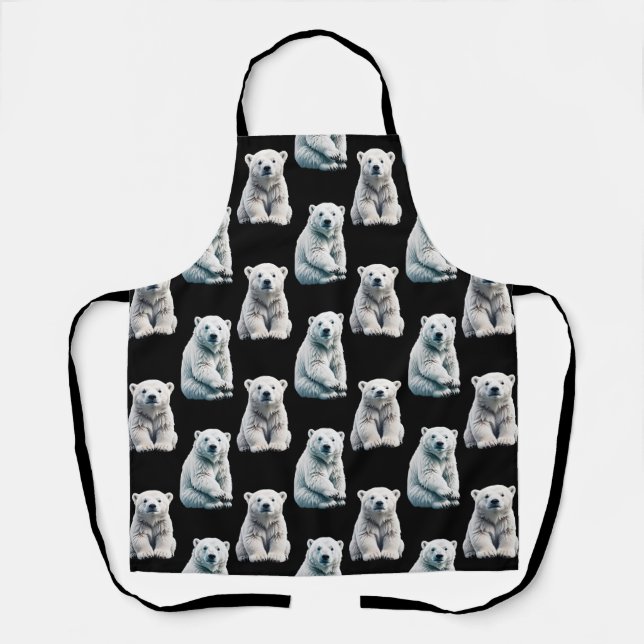 Polar Bear Animal Pattern Design  Apron (Front)