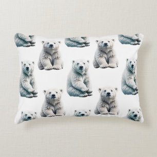 Polar Bear Animal Pattern Design Decorative Cushion