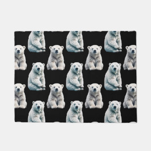 Polar Bear Animal Pattern Design Doormat