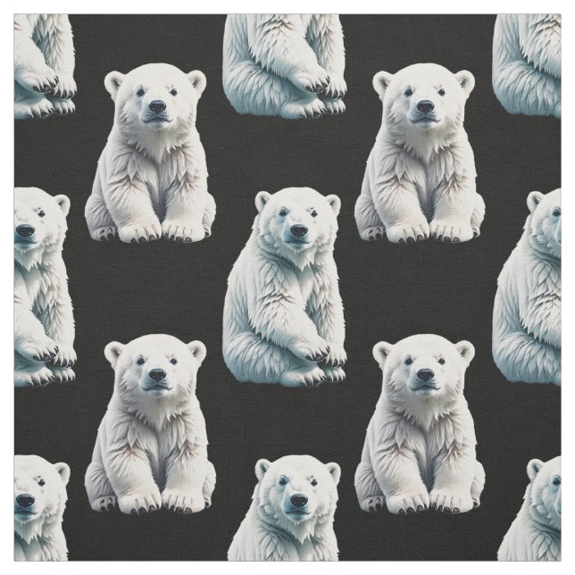 Polar Bear Animal Pattern Design  Fabric (Swatch)