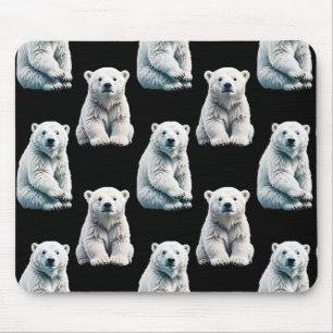 Polar Bear Animal Pattern Design  Mouse Pad