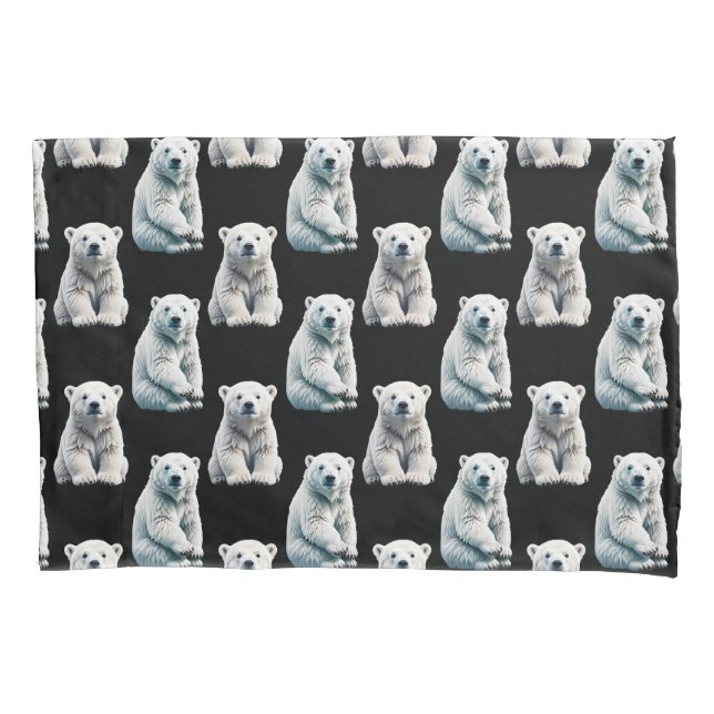 Polar Bear Animal Pattern Design  Pillowcase (Front)
