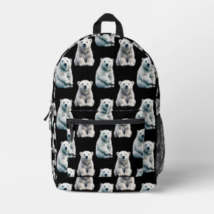 Polar Bear Animal Pattern Design Printed Backpack