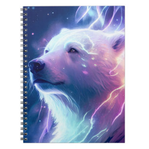 Polar Bear Animal Portrait Painting Wildlife Free Notebook