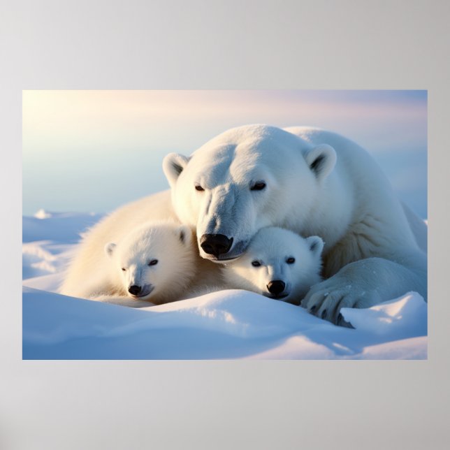 Polar Bear Animal Wild Beauty Freedom Wilderness  Poster (Front)