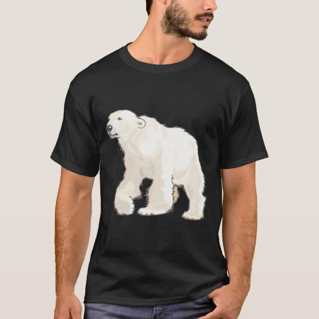 Polar Bear Arctic Animal Realistic T-Shirt (Front)