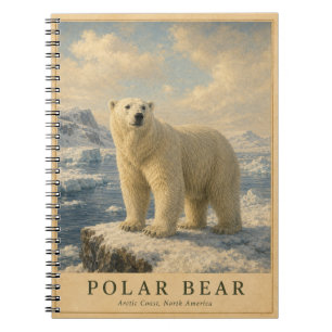 Polar Bear Arctic Coast VINTAGE Notebook
