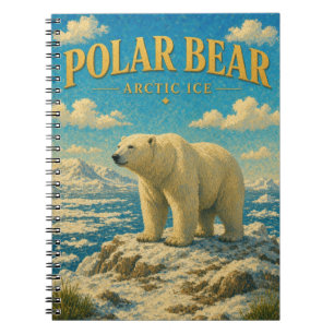 Polar Bear Arctic Ice Watercolor GeoSaga Notebook