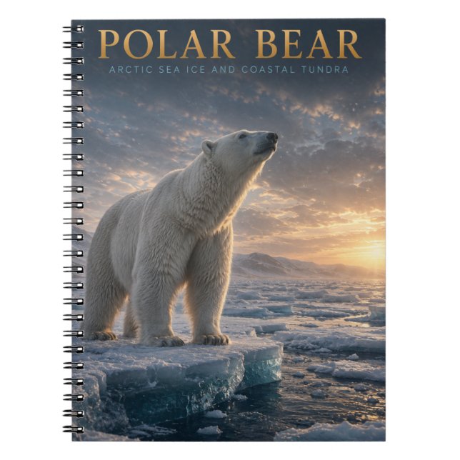 Polar Bear Arctic Sea Ice ANIMALS Notebook (Front)
