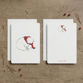 Polar Bear Arctic Winter Warm Wishes Card