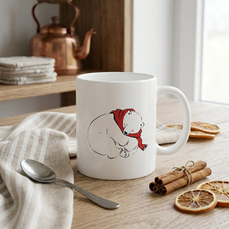 Polar Bear Arctic Winter Warm Wishes Coffee Mug