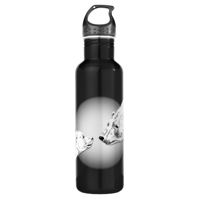 Polar Bear Art Bear Art 710 Ml Water Bottle (Front)