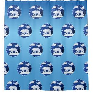 Polar Bear "Art by Kids" Shower Curtain
