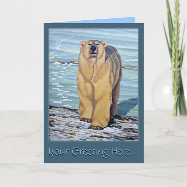 Polar Bear Art Cards Custom Wildlife Art Cards (Front)