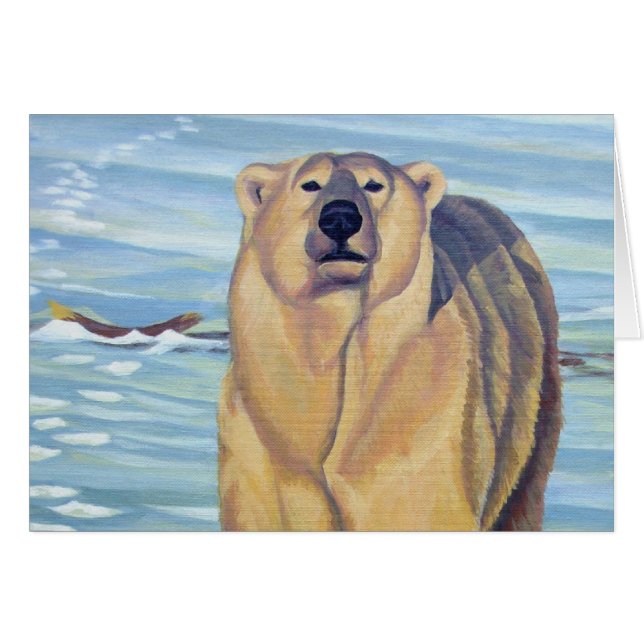 Polar Bear Art Cards Custom Wildlife Art Cards (Front Horizontal)