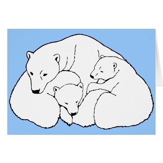 Polar Bear Art CardsBear & Cub Art Card (Front Horizontal)