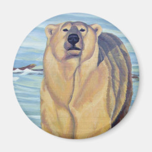 Polar Bear Art Fridge Magent Wildlife Art Gifts Magnet