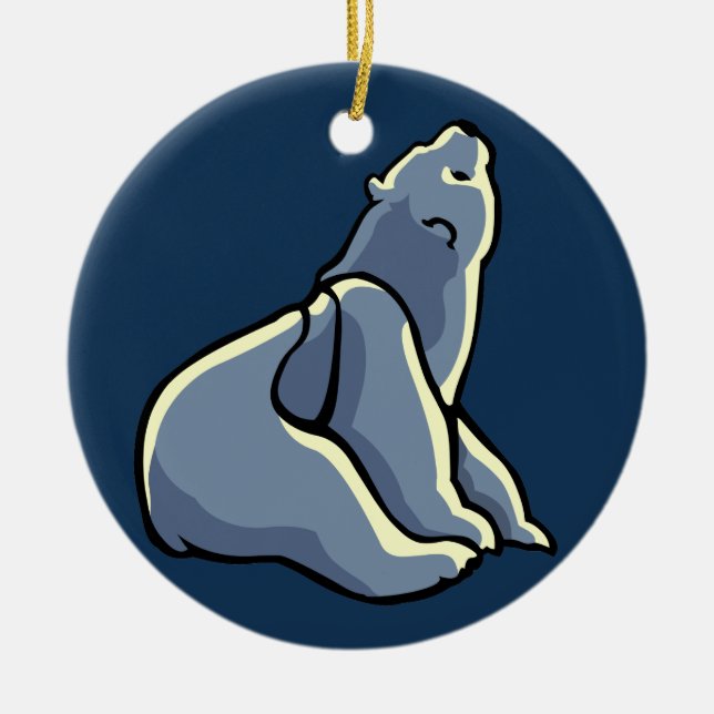 Polar Bear Art Ornament Bear Keepsake Bear Gifts (Front)